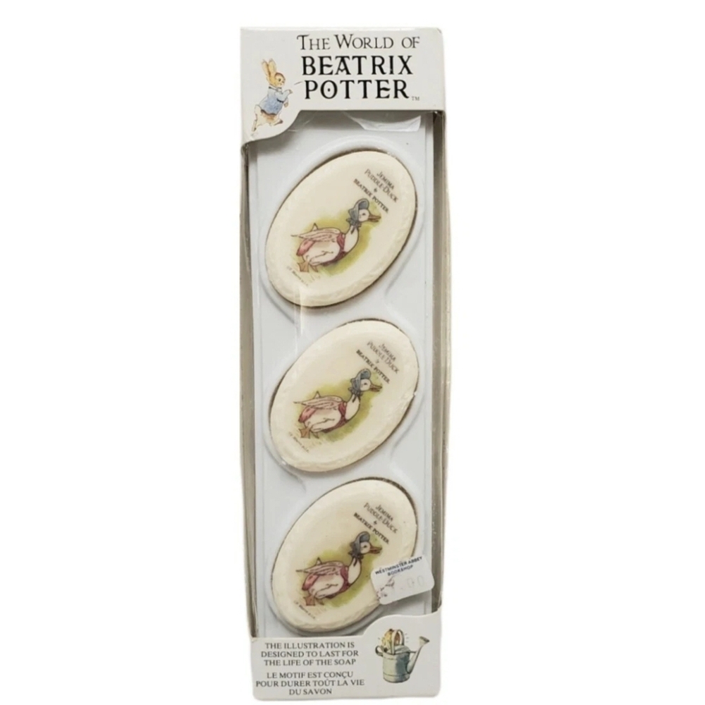 The World of Beatrix Potter 3 Soaps Jemima Puddle Duck & Beatrix Potter Vintage